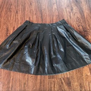 Honey Punch Black Pleather Skirt Size L